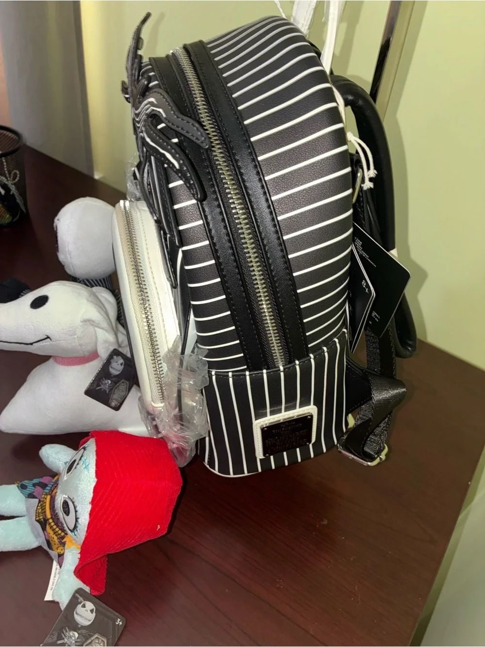 Nightmare Skull Mini Backpack - Black & White